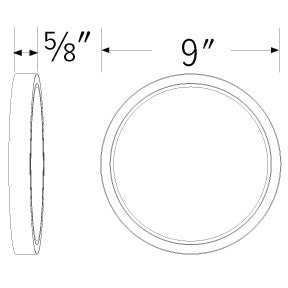 ELCO Lighting ELSP8327W 8 Inch Round Sky Panel 2700K 1150lm 120V - White Finish - Sonic Electric