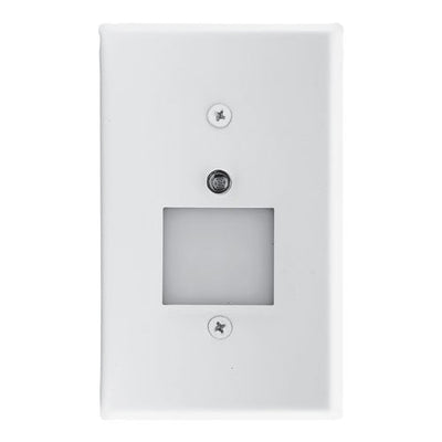 ELCO Lighting ELST69W Mini Photocell LED Step Light with Frosted Acrylic Lens 0.75W, 3000K, 50lm, 120V - White Finish
