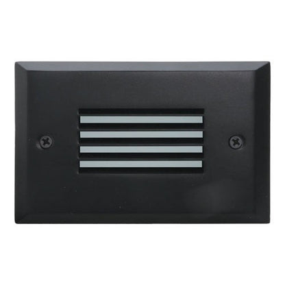 ELCO Lighting ELST9740B Mini LED Step Light with Angled Louver 2W 4000K 120V - Black Finish - Sonic Electric