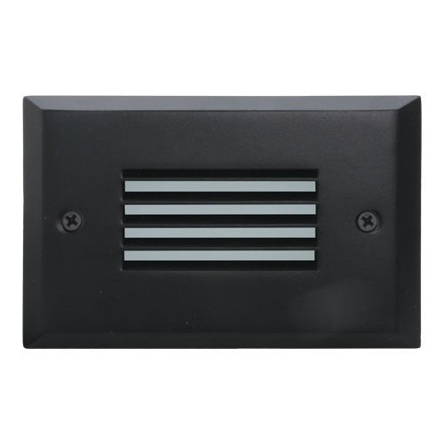 ELCO Lighting ELST9740B Mini LED Step Light with Angled Louver 2W 4000K 120V - Black Finish - Sonic Electric