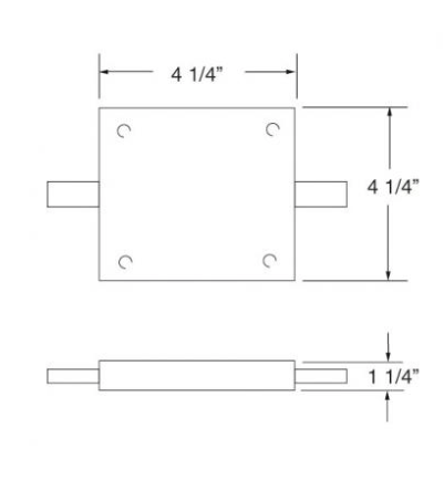 Elco Lighting EP841B - 2A In - Line Feed Connector with Current Limiter - Black Finish - Sonic Electric