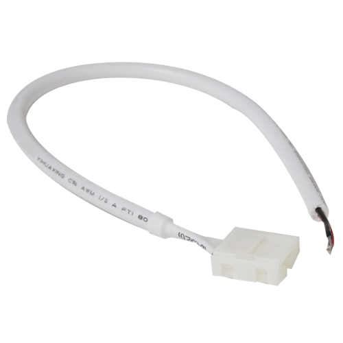 Elco Lighting EPSD22 Tape Light Accessory, 10" Hardwire Connector Compatible for 10mm Tape Lights - White Finish - Sonic Electric