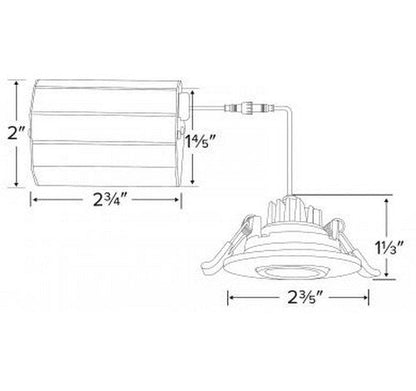 ELCO Lighting ERT21830W Elm System 2" Ultra Slim LED Gimbal Lights 350lm - White Finish - Sonic Electric