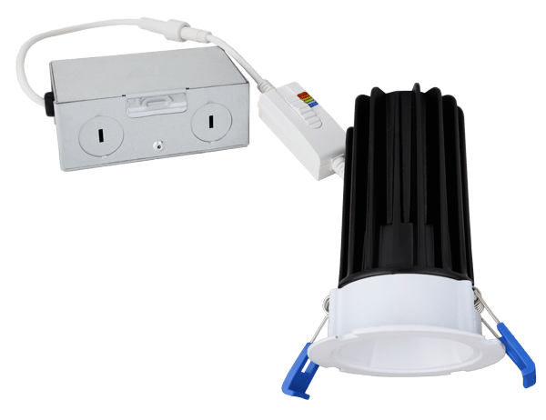 Elco Lighting ERT2HL10CT5 15W 2 Inch Highlumen LED Round Downlight 5 CCT Switch, 1000lm - White Finish - Sonic Electric