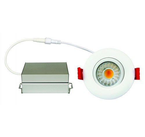 ELCO Lighting ERT31830W Elm System 3" Ultra Slim LED Gimbal Lights, 600lm - White Finish - Sonic Electric