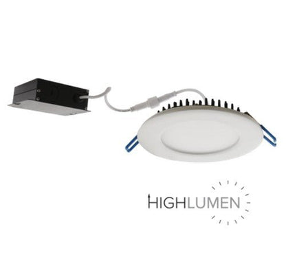 ELCO Lighting ERT41130W 9W 4" Ultra Slim LED Round Panel Light 3000K, 535lm - White Finish - Sonic Electric