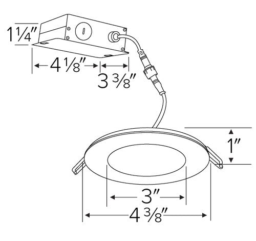 ELCO Lighting ERT411CT5W Elm System 4 Inch Ultra Slim LED Round Panel Light with 5 - CCT Switch - Sonic Electric