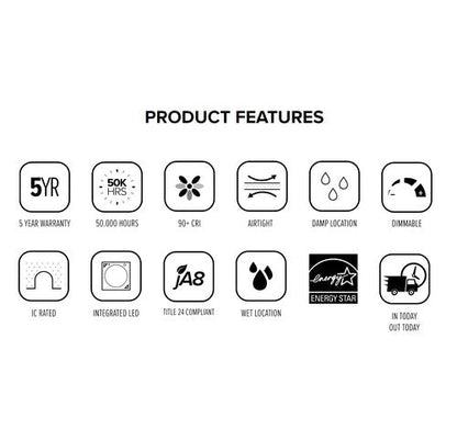 ELCO Lighting ERT41230W 12W 4" Ultra Slim LED High Lumen Round Panel Light 3000K, 750lm - White Finish - Sonic Electric