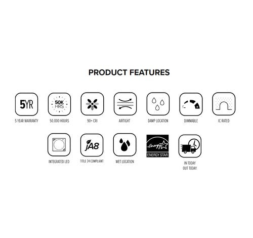 ELCO Lighting ERT41DX30W 12W 4" Commercial Ultra Slim LED High Lumen Round Panel Light 3000K, 750lm - White Finish - Sonic Electric