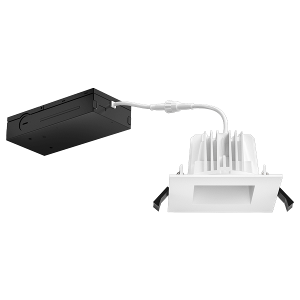 Elco Lighting ERT434CT5W 4" Square LED Recessed Downlights with 5 - CCT Switch, 10W, 1000LM - White Finish - Sonic Electric