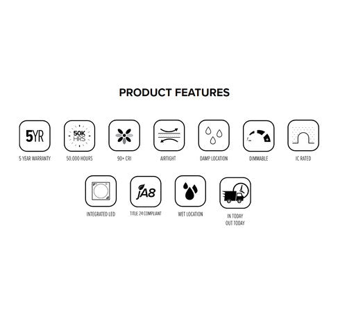 ELCO Lighting ERT44130BZ 9W 4" Ultra Slim LED Square Panel Light 3000K, 535lm - Brown Finish - Sonic Electric