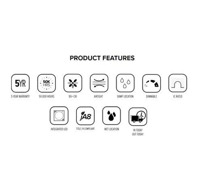 ELCO Lighting ERT61230W 15W 6" Ultra Slim LED High Lumen Round Panel Light White 3000K, 975lm - White Finish - Sonic Electric
