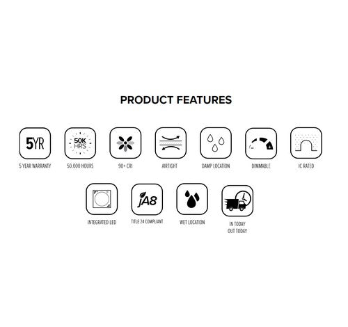 ELCO Lighting ERT61230W 15W 6" Ultra Slim LED High Lumen Round Panel Light White 3000K, 975lm - White Finish - Sonic Electric