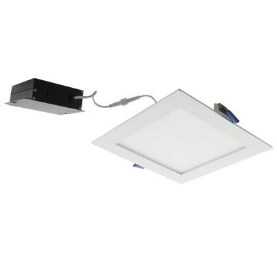 ELCO Lighting ERT66140W 12W 6" Ultra Slim LED Square Panel Light 4000K, 800lm - White Finish