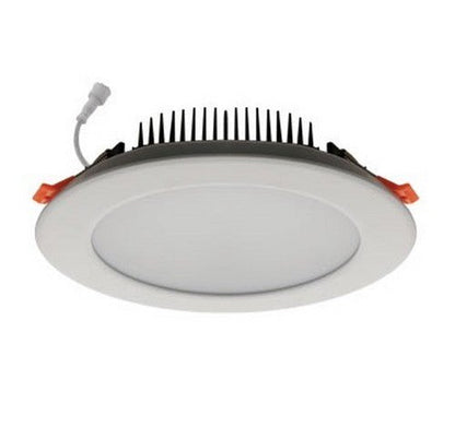 ELCO Lighting ERT81230W 33W 8" Ultra Slim Round LED Panel Light 3000K, 2350lm - White Finish - Sonic Electric