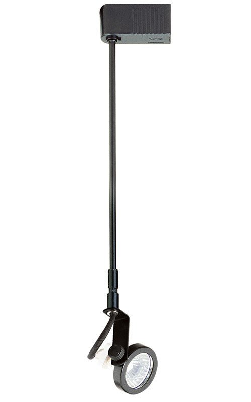 ELCO Lighting ET526 - 24W Electronic Low Voltage Gimbal Ring Accent Light with Stem Extension Track Fixture 24 inch Extension 50W 12V - White Finish - Sonic Electric