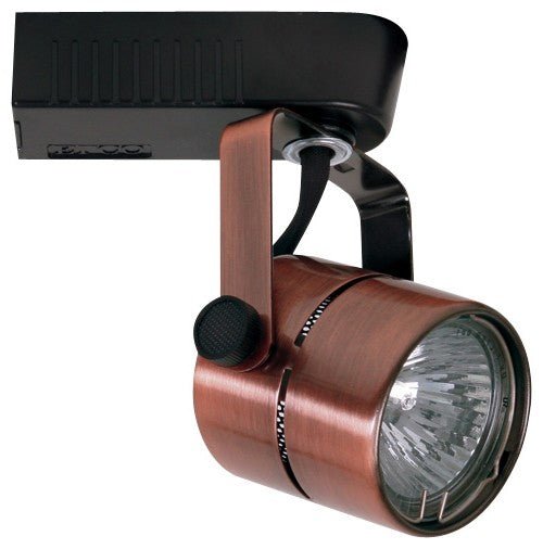 ELCO Lighting ET528G Electronic Low Voltage Cylinder Track Fixture, 50W, 12V - Gold Finish - Sonic Electric