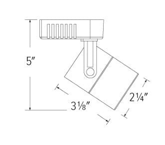 Elco Lighting ET532W Electronic Low Voltage Soft Square Track Fixture - White Finish - Sonic Electric