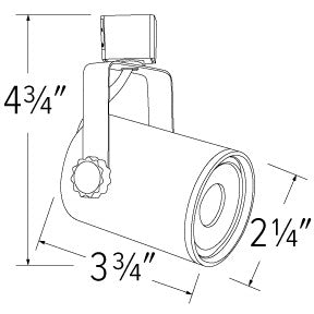 ELCO Lighting ET616DW LED Stein Track Fixture 10W 3000K 800lm 120V - White Finish - Sonic Electric