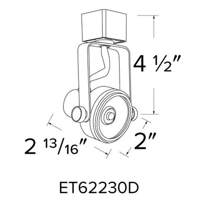 ELCO Lighting ET62230DB LED Highpoint Track Fixture 10W 3000K 700lm 120V - Black Finish - Sonic Electric