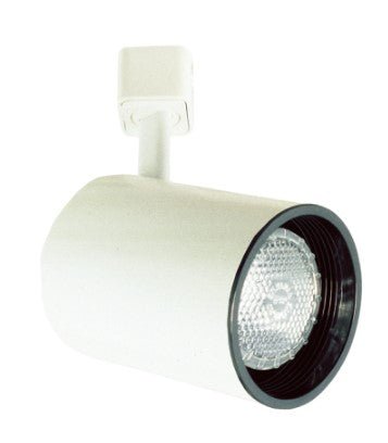 Elco Lighting ET634W 120V Line Voltage Flat Back Cylinder Track Fixture, White With Black Baffle Finish - Sonic Electric