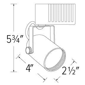 ELCO Lighting ETLD530B Low Voltage LED Anchor Track Fixture 50W 12V Triac - Black Finish - Sonic Electric