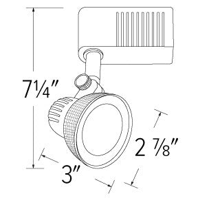 ELCO Lighting ETLD534W Low Voltage LED Icicle Track Fixture 50W 12V Triac - White Finish - Sonic Electric