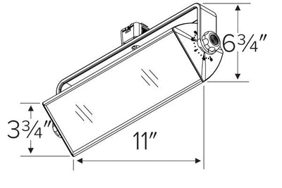 ELCO Lighting ETW4140W LED Distell Wall Wash Track Fixture 60W, 4000K, 5000lm 120V - White Finish - Sonic Electric