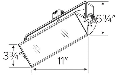 ELCO Lighting ETW4140W LED Distell Wall Wash Track Fixture 60W, 4000K, 5000lm 120V - White Finish - Sonic Electric