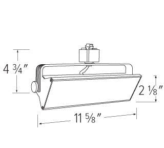 ELCO Lighting ETW4240B LED Pipe Wall Wash Track Fixture 20W, 4000K, 1550lm - Black Finish - Sonic Electric