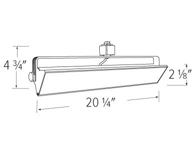 ELCO Lighting ETW4330B LED Pipe Wall Wash Track Fixture 40W, 3000K, 2500lm - Black Finish - Sonic Electric