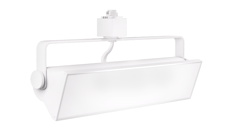 Elco Lighting ETW43CT5W LED Pipe Wall Wash Track Fixture with CCT Switch 2500lm, 40W, 120V - White Finish - Sonic Electric