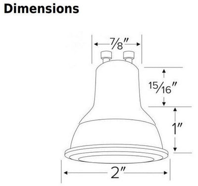 ELCO Lighting MR120 - GU10LD Recessed Lighting LED GU10 Lamp 120V - White Finish - Sonic Electric