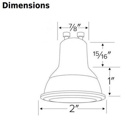 ELCO Lighting MR120 - GU10LD Recessed Lighting LED GU10 Lamp 120V - White Finish - Sonic Electric