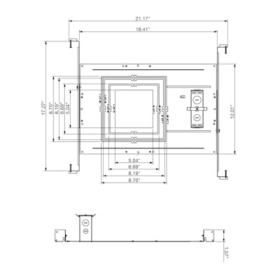 Envision CUNV - NC - SQI - J - JBX, New construction plate 4" 6" 8" CADM square - Sonic Electric