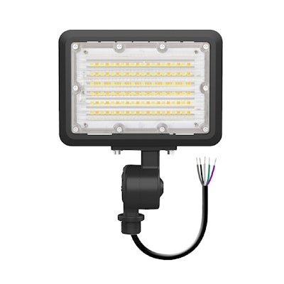 Envision LED - FL - 30W - TRI - BL - KNYK - PC, 120 - 277V, Mini Area Floodlights XS - Line - Black - Sonic Electric