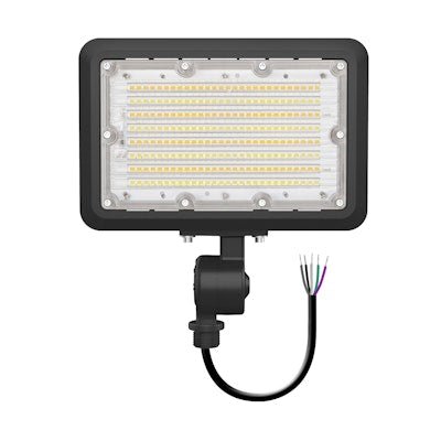 Envision LED - FL - 3P60 - TRI - BL - KNYK - PC - 40W - 30K, 120 - 277V, Mini Area Floodlights XS - Line - Black - Sonic Electric