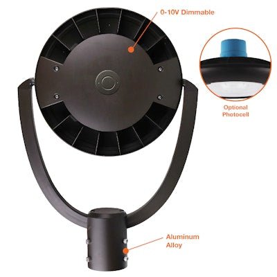 Envision LED - PST - 3P150 - TRI - BZ - UNV - 100W - 30K, 120/277V, Post Top Flood Bolt - Line - Bronze - Sonic Electric