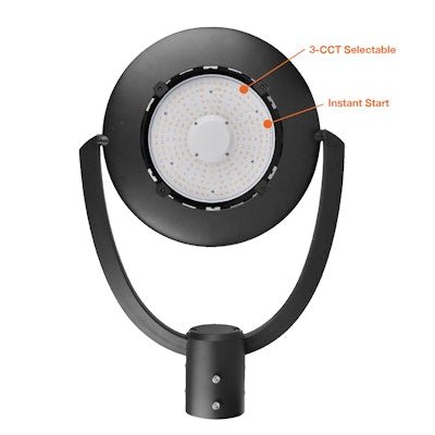 Envision LED - PST - 3P75 - TRI - BL - UNV - 35W - 30K, 120/277V, Post Top Flood Bolt - Line - Black - Sonic Electric