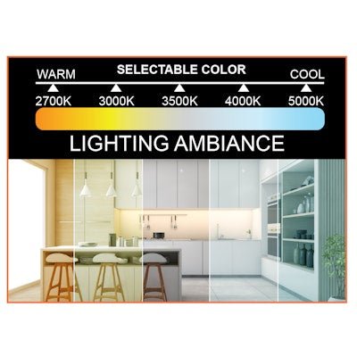 Envision LED - UC - 42I - 18W - 5CCT - USB - WH - UNV - 18W - 27K, 120 - 277V, 42" Undercabinet Bar w/ USB/USB - C - White - Sonic Electric