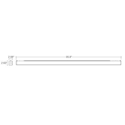 Envision LED - UDL2 - 8FT - 3P100 - 5CCT - BL - 60W - 27K, 120/277V, C - Line 8' Suspended Linear w/ Uplight - Black - Sonic Electric