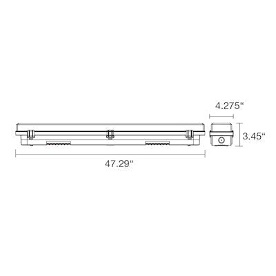 Envision LED - VPT - 4FT - 3P50 - 5CCT - UNV - 30W - 30K, 120/277V, 4' Linear Vapor Tight - White - Sonic Electric