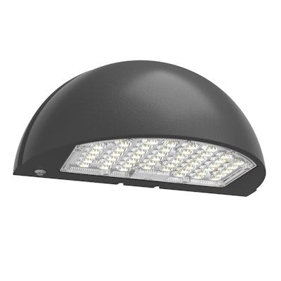 Envision LED - WPFC - SC - 3P80 - TRI - BL - PC, 120 - 347V, Semi - Circle Full Cut Off Wall Pack CIRCLE - Line - Black - Sonic Electric