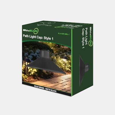Envision PL - H - BR - MBL - 1 Path Light Cap: Style 1 - Matte Black - Sonic Electric