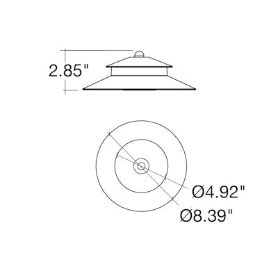 Envision PL - H - BR - ORB - 3 Path Light Cap: Style 3 - Oil Rubbed Bronze - Sonic Electric