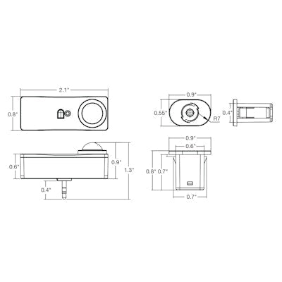 Envision S - AUD - PIR - BT Audio Jack Sensor x EnVisionLS Enabled - White - Sonic Electric