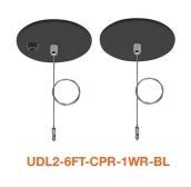 Envision UDL2 - 6FT - CPR - 1WR - BL Suspension Kit: 6' Canopy Top 1 Wire (2pcs) - Black - Sonic Electric