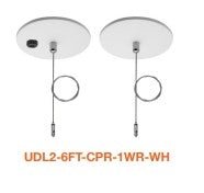 Envision UDL2 - 6FT - CPR - 1WR - WH Suspension Kit: 6' Canopy Top 1 Wire (2pcs) - White - Sonic Electric