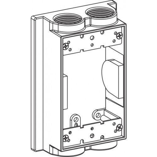 Orbit EXF75-4 1-Gang Weatherproof Flanged Extension Box 4 3/4" Hubs - Gray