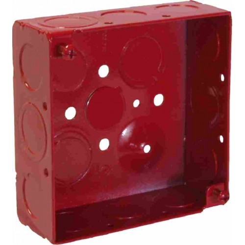 Orbit FA-4SB-MKO Fire Alarm 4" Square Box 1-1/2" Deep - Red
